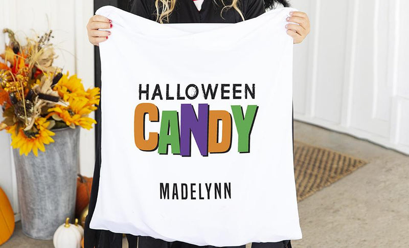Personalized Halloween Kids Pillowcases Trick-or-Treat Bags -  - Wingpress Designs