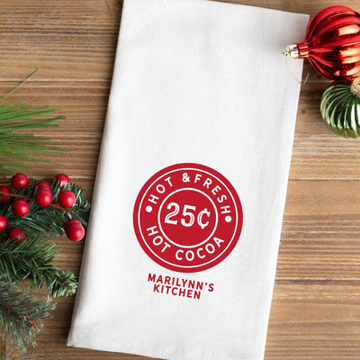 Personalized Farmhouse Christmas Tea Towels -  - Wingpress Designs