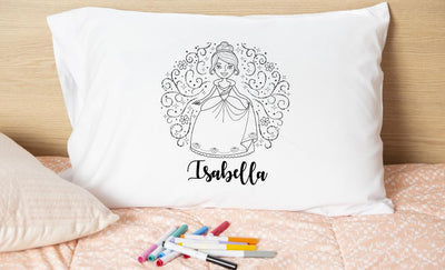Personalized Princess Coloring Pillowcases -  - Wingpress Designs