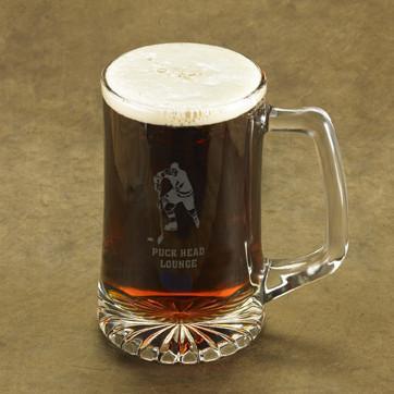 Personalized Icon Beer Mug - Sports Edition - Hockey - JDS