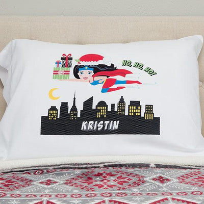 Personalized Christmas Girls Superhero Pillowcases -  - Wingpress Designs
