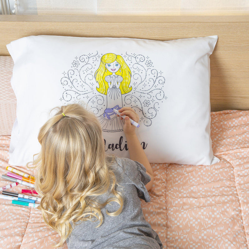 Personalized Princess Coloring Pillowcases -  - Wingpress Designs