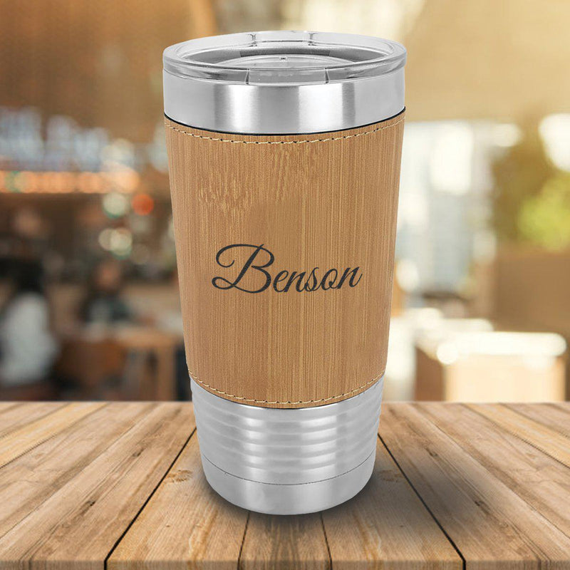 Personalized Bamboo Wrapped Tumbler - 20oz. -  - Completeful