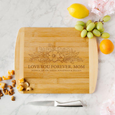 Personalized Mother's Day Cutting Board 11x14 (Rounded Edge) -  - Completeful