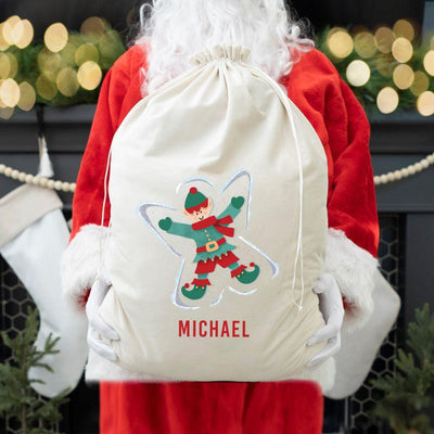 Personalized Kids' Velvet Santa Bags -  - Wingpress Designs