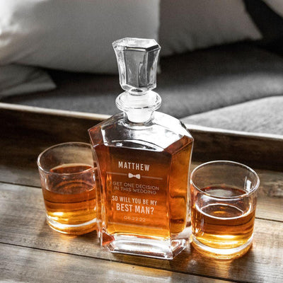 Personalized Groomsmen Proposal Whiskey Decanter -  - Completeful