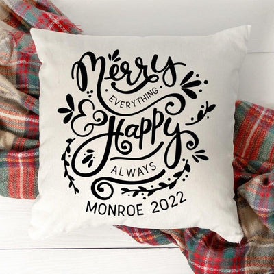 Personalized Christmas Throw Pillow Covers -  - Wingpress Designs