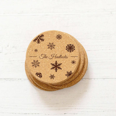 Personalized Thick Cork Coasters -  - Completeful