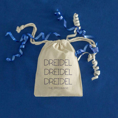 Personalized Hanukkah Drawstring Gift Bags -  - Wingpress Designs