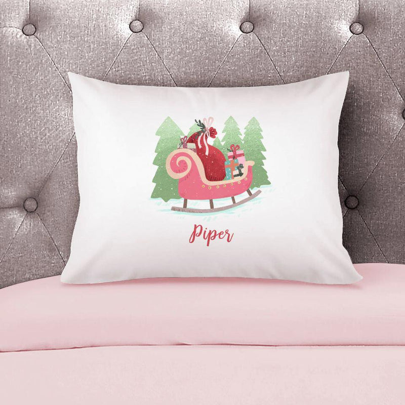 Personalized Girls Christmas Pillowcases -  - Wingpress Designs