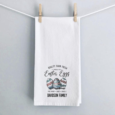Personalized Vintage Farmhouse Easter Tea Towels -  - Wingpress Designs