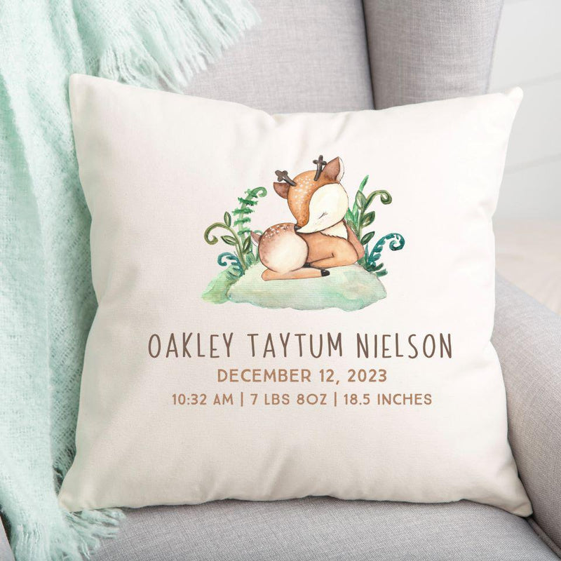 Personalized Baby Stats Throw Pillow Covers -  - Wingpress Designs