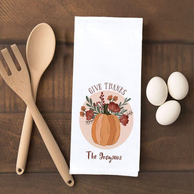 Personalized Thanksgiving Tea Towels -  - Wingpress Designs
