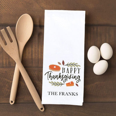 Personalized Thanksgiving Tea Towels -  - Wingpress Designs