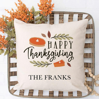 Personalized Thanksgiving Throw Pillow Covers -  - Wingpress Designs
