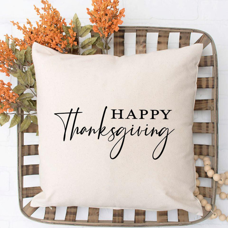 Personalized Happy Harvest Fall Throw Pillow Covers -  - Wingpress Designs