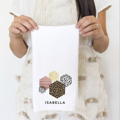 Personalized Animal Print Tea Towels -  - Wingpress Designs
