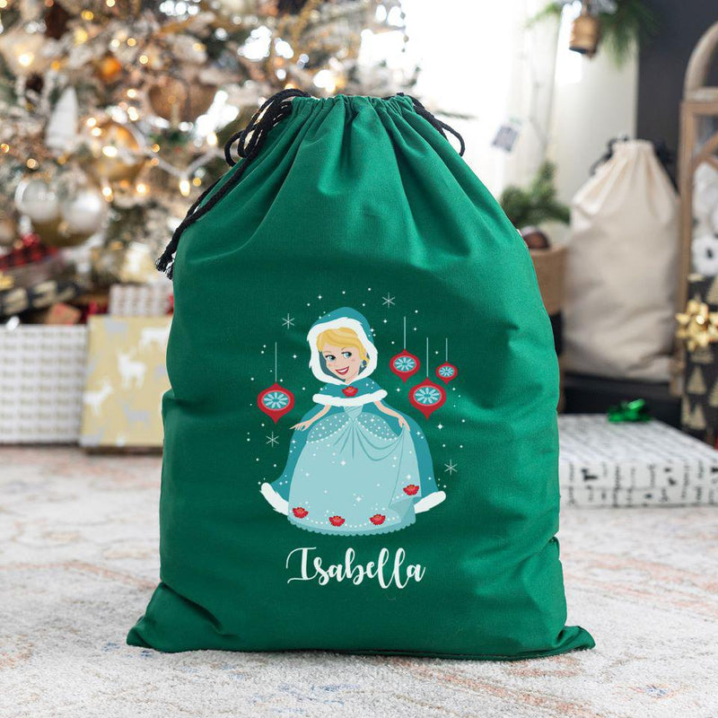 Personalized Princess Cotton Santa Bags -  - Wingpress Designs
