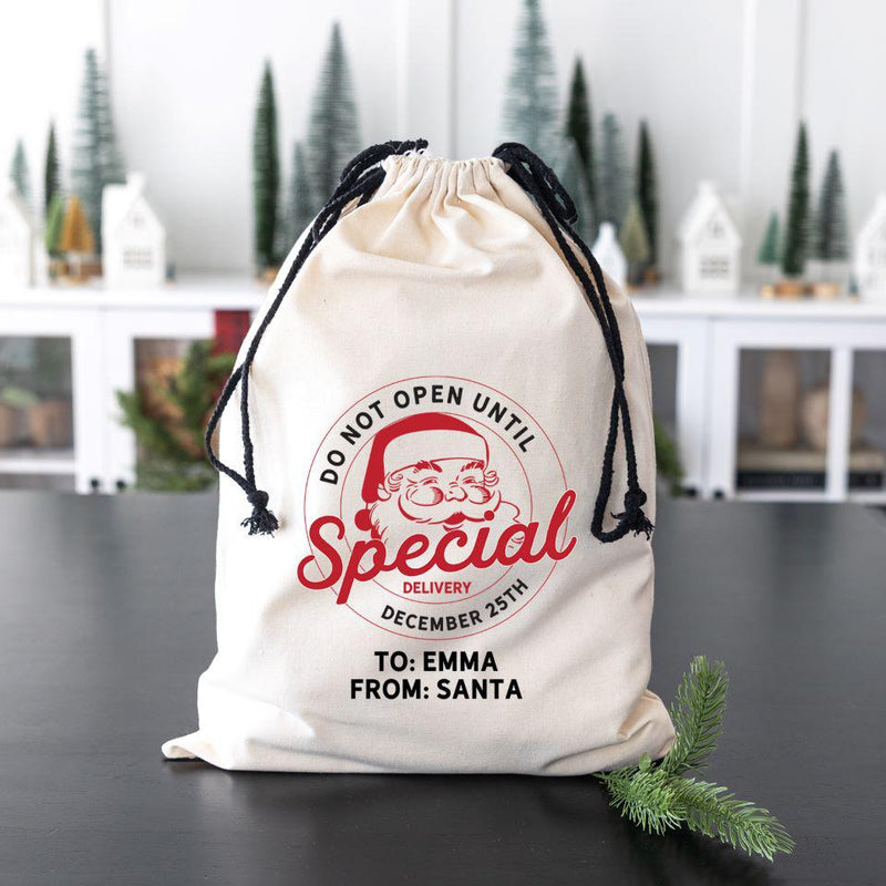 Personalized Christmas Cotton Santa Bags -  - Wingpress Designs