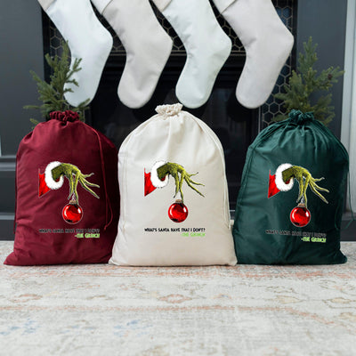 What's Santa Have - Gift Bags (Velvet) -  - Wingpress Designs