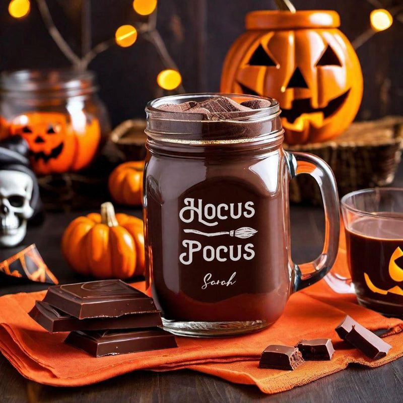 Personalized Hocus Pocus Mason Jar Mugs -  - Lazerworx