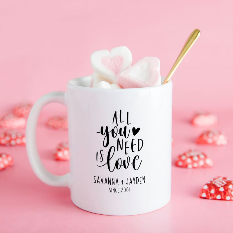 Personalized Valentine’s Day Mugs - Calligraphy Designs -  - Completeful