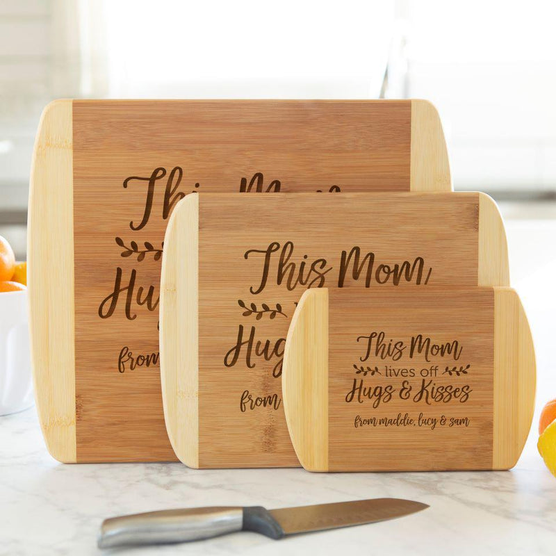 Rounded Two-Tone (Rounded Edge) Bamboo Cutting Boards for Mom -  - Completeful