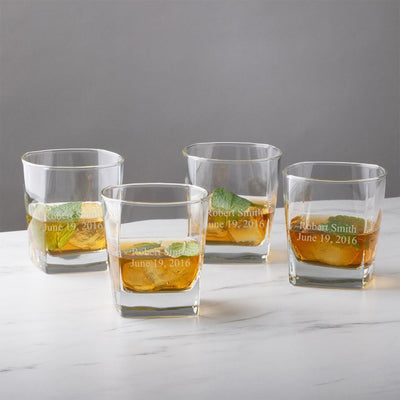 Personalized Square Cocktail Glasses -  - Completeful