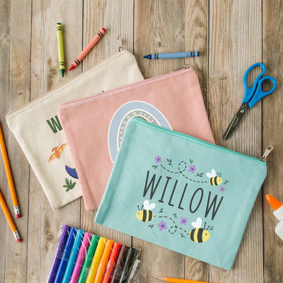 Personalized Kids Zippered Pencil Bags -  - Wingpress Designs