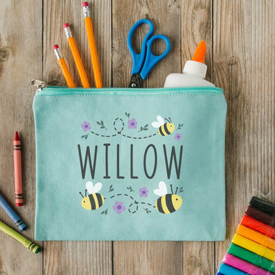Personalized Kids Zippered Pencil Bags -  - Wingpress Designs