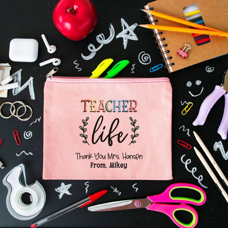 Personalized Teacher Pencil Bag -  - Wingpress Designs