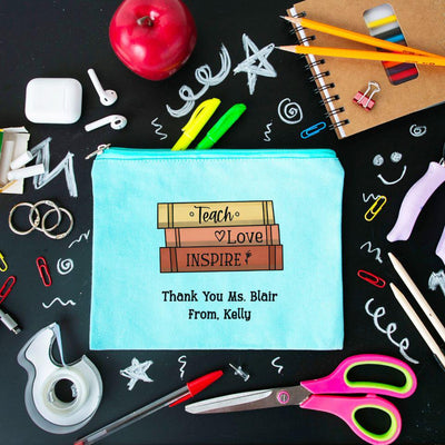 Personalized Teacher Pencil Bag -  - Wingpress Designs