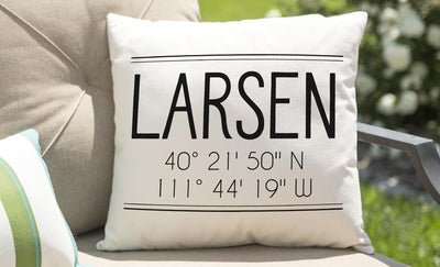 Personalized Location Throw Pillow Covers -  - Wingpress Designs