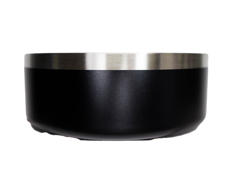 Personalized Stainless Steel Pet Feeding Bowl - 32 oz. / Black