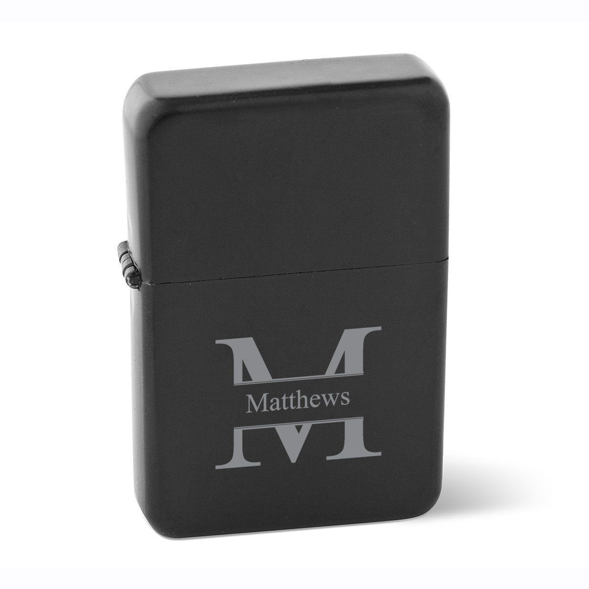 Personalized Wind Proof Lighter Matte Black - Stainless Steel – A Gift ...