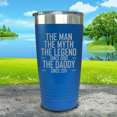 Personalized Man Myth Legend Parent Custom Dates Engraved Tumblers - 20oz. - Lazerworx