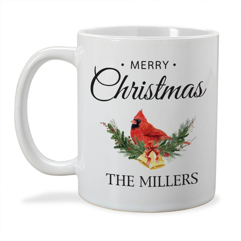 Personalized Merry Christmas Cardinal Mug -