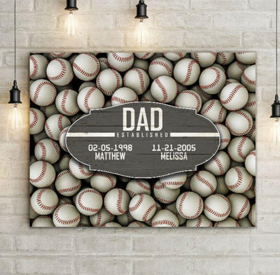 Personalized Parent Established Date Sports Premium Canvas -