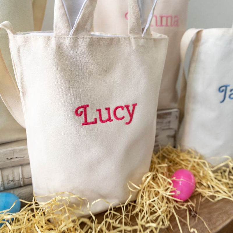 Personalized Bunny Tote Bags - Printed -