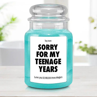 Personalized Sorry for My Teenage Years Funny Candle - FIJI