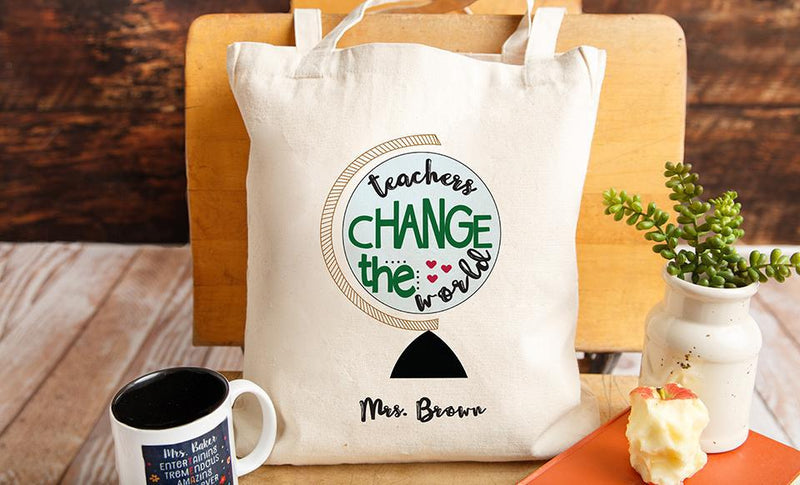 Personalized Teacher Tote Bags -