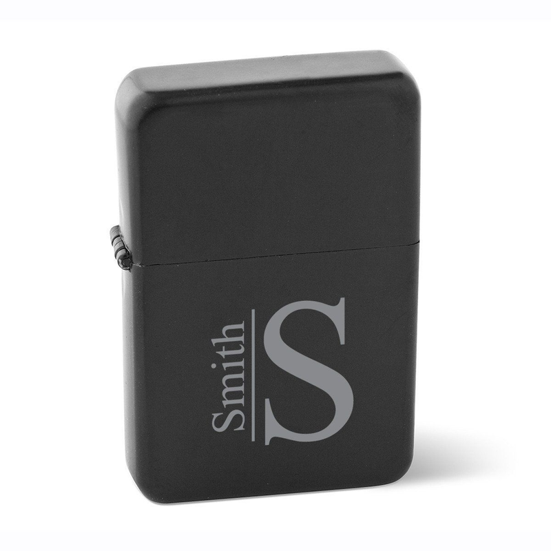 Personalized Matte Black Wind Proof Lighter -  - Qualtry