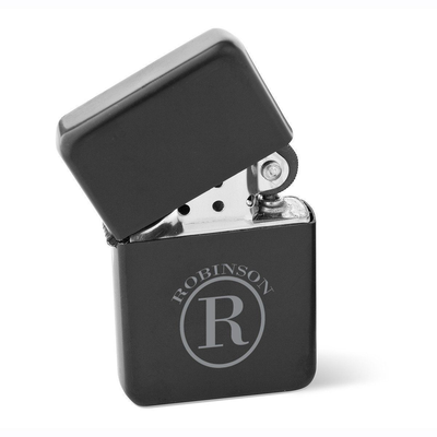 Personalized Matte Black Wind Proof Lighter -  - Qualtry