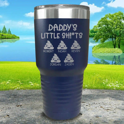 Personalized Daddy's Little Sh^t With Child Names Engraved Tumblers - 30oz. - Lazerworx