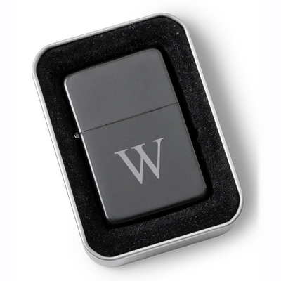 Personalized Matte Black Wind Proof Lighter -  - Qualtry