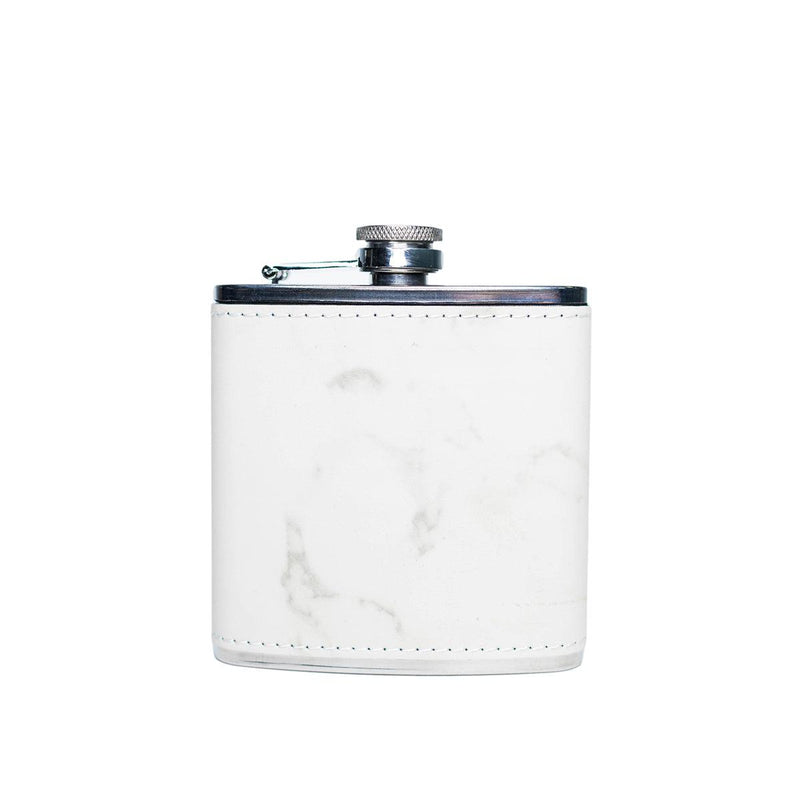 Personalized Leather-Wrapped Flasks for Her - Marble - Completeful