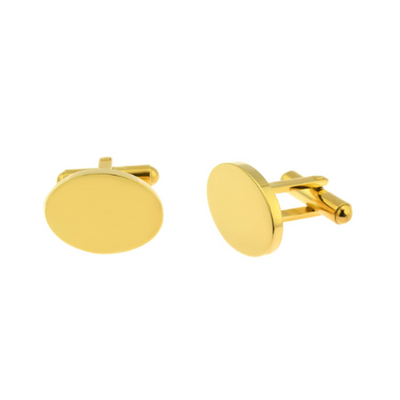 Personalized Round Gold Cufflinks -  - Completeful