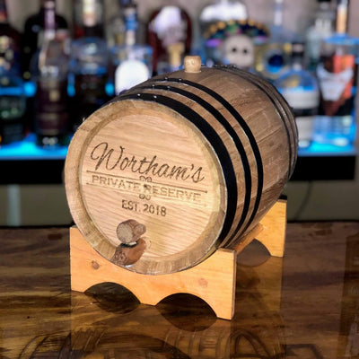 Personalized 5 Liter Oak Aging Barrel -  - Red Head Barrels