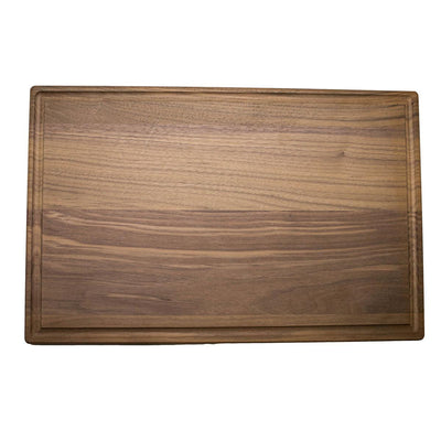 Personalized 11x17 Walnut Cutting Board with Grooves - Walnut