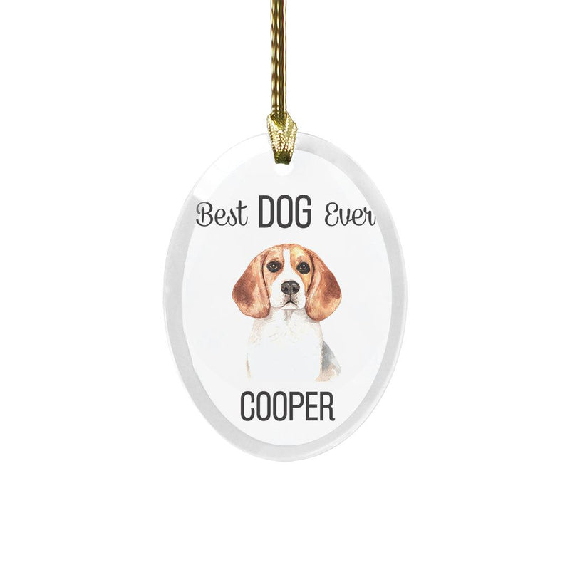 Personalized Choose Your Dog Best Dog Ever Christmas Ornament -